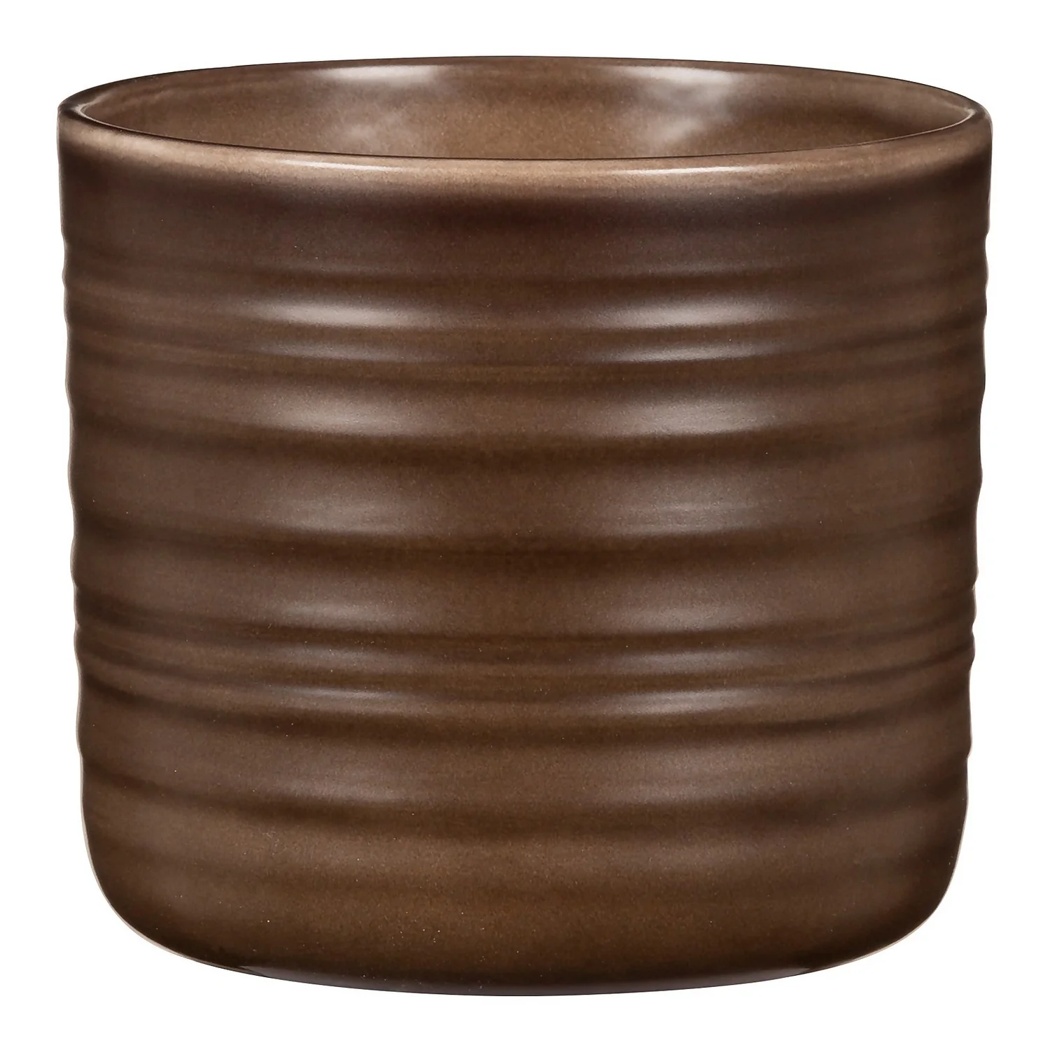 Scheurich Ripple Brown Indoor Pot - 17cm
