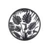 Jungle Leaf Garden Wall Art 35cm - Black