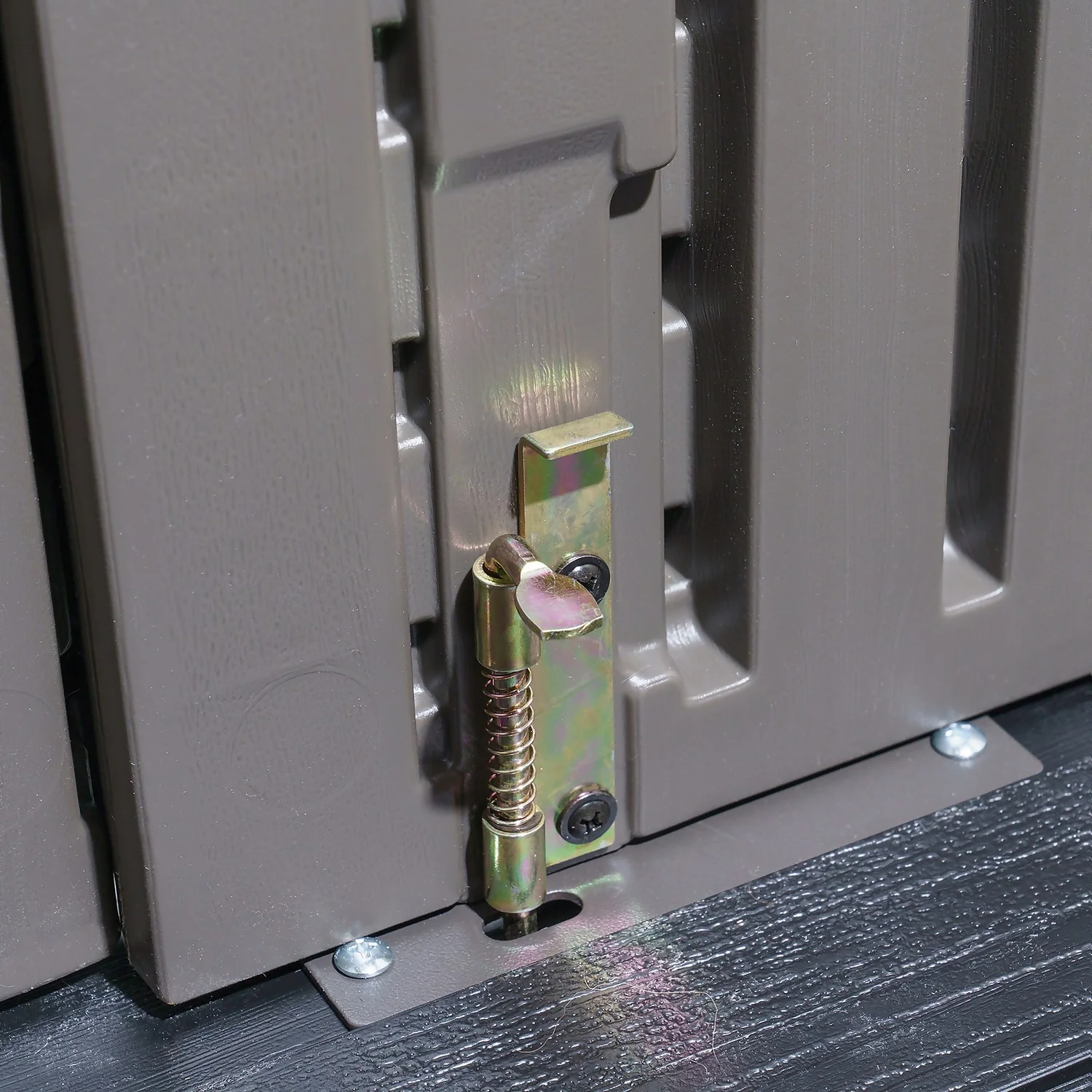 Lifetime 7x7ft Outdoor Storage Shed - Beige - Image 10