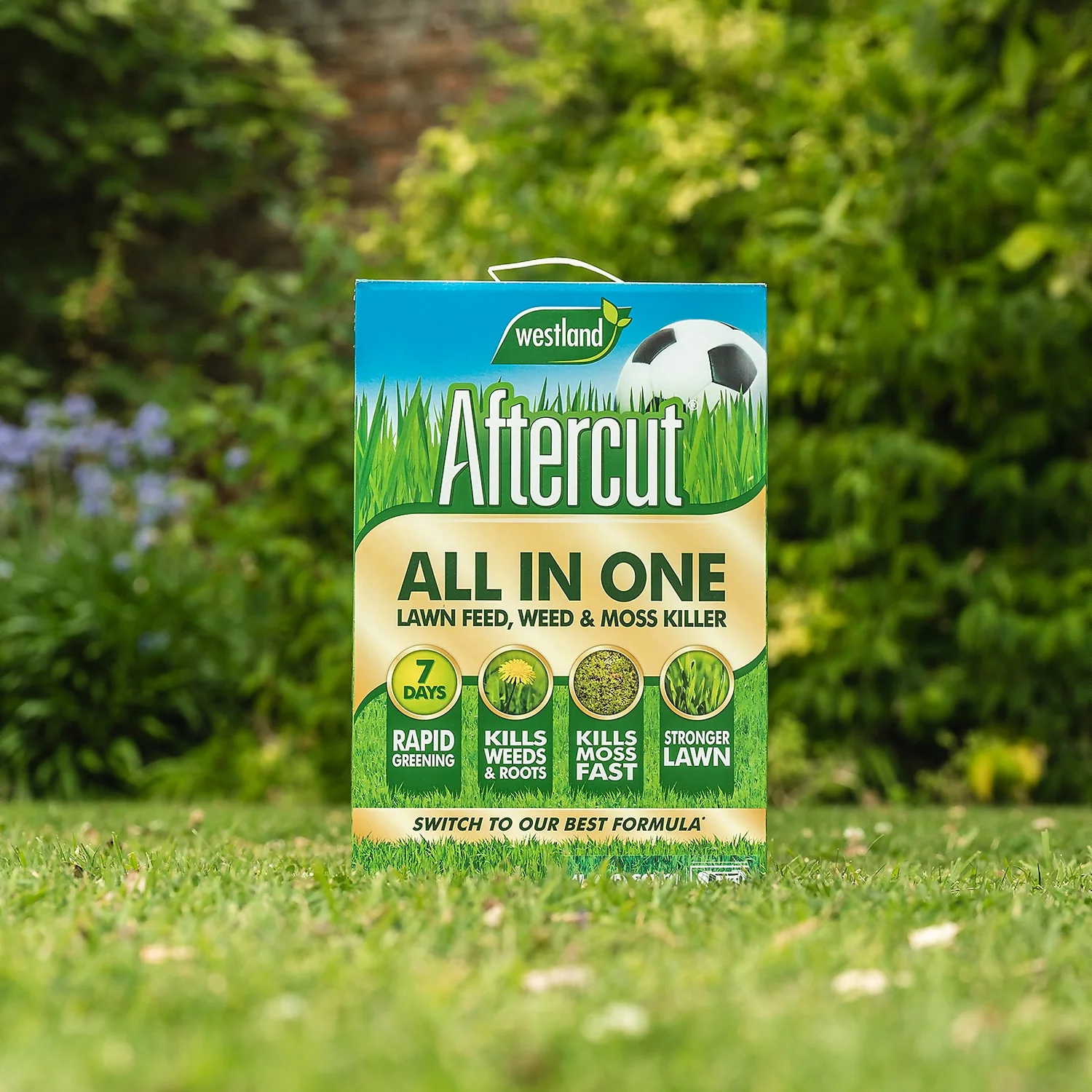 Aftercut All In One Lawn Feed, Weed & Moss Killer 160m2 Box - Image 3